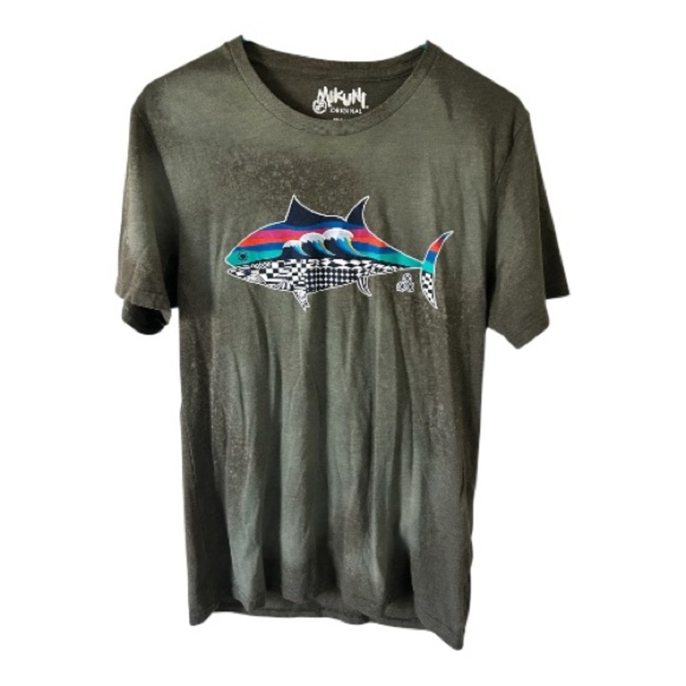 Mikuni Original Shark Graphic Tee Small Lightly Bleached Dyed Sushi Shirt
